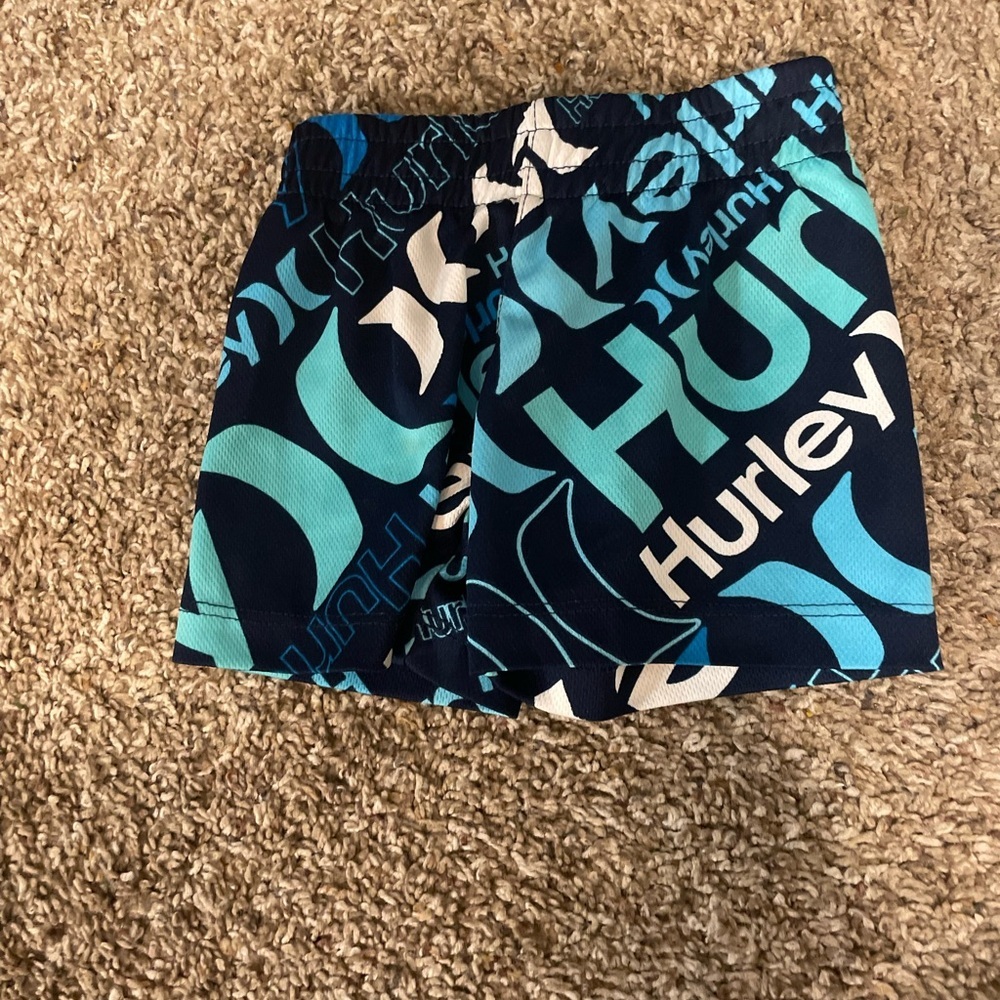 Hurley Blue and White Logo Shorts